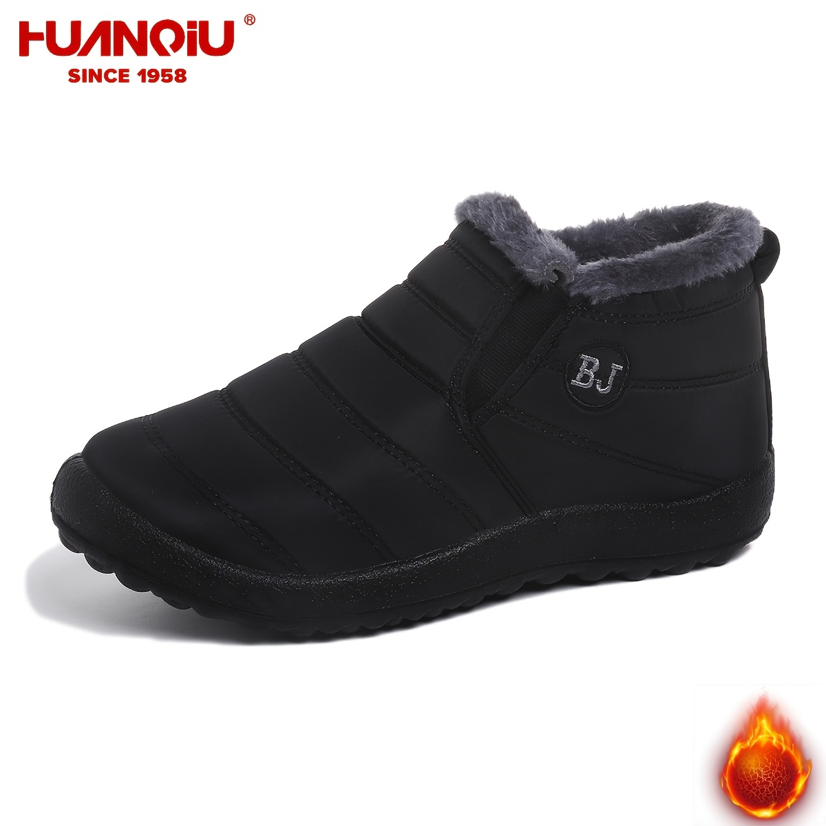 Unisex Winter Snow Boots, Plush-Lined Ankle Boots