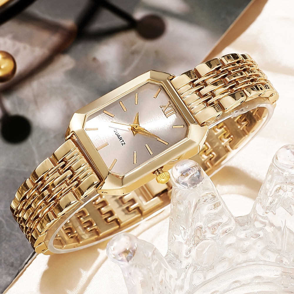 1 Stuks Modieuze Zakelijke Stijl Dames Quartz Horloge, Klassiek Veelzijdig Vierkant Wijzerplaat Dameshorloge, Geselecteerd Thanksgiving Cadeau voor Zussen, Geschikt voor Dagelijks Gebruik