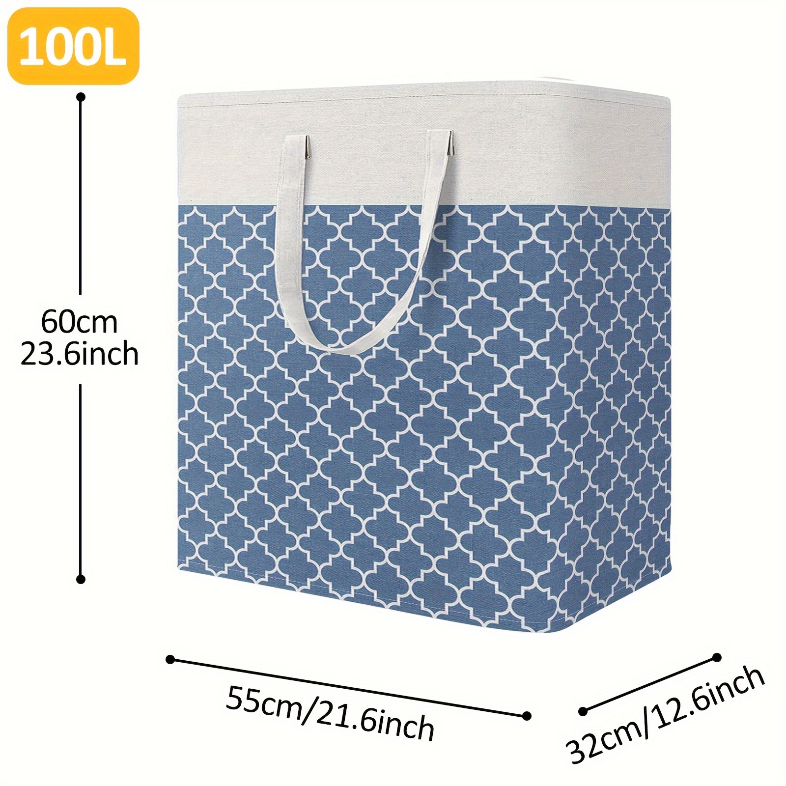 extra large 75l foldable laundry hamper with handles waterproof portable storage basket for clothes toys   dorms and home use   in black grey red blue laundry baskets details 19