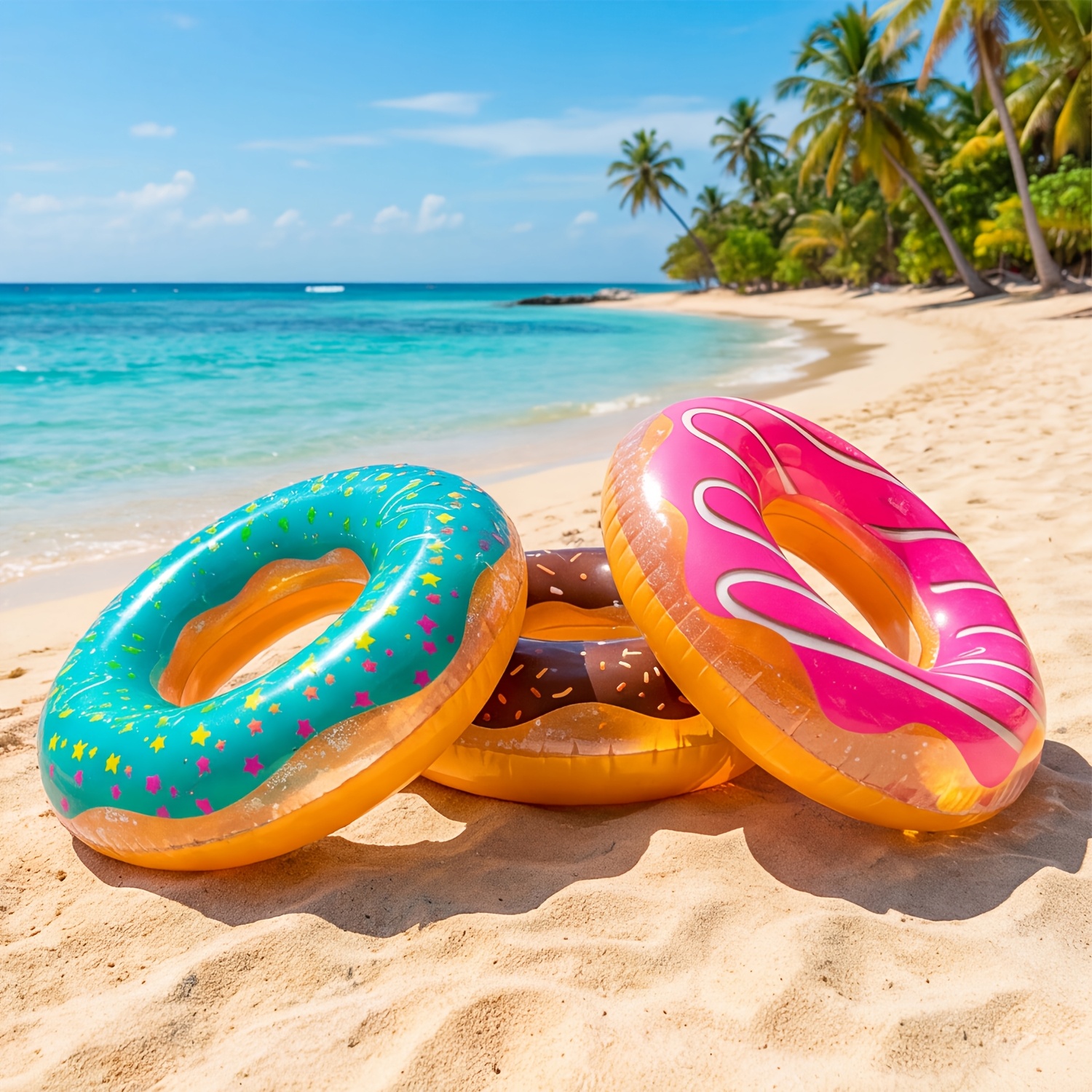 Bouée Gonflable Donut 47 Pouces - Raft Piscine Plage - Enfant Adulte - PVC
