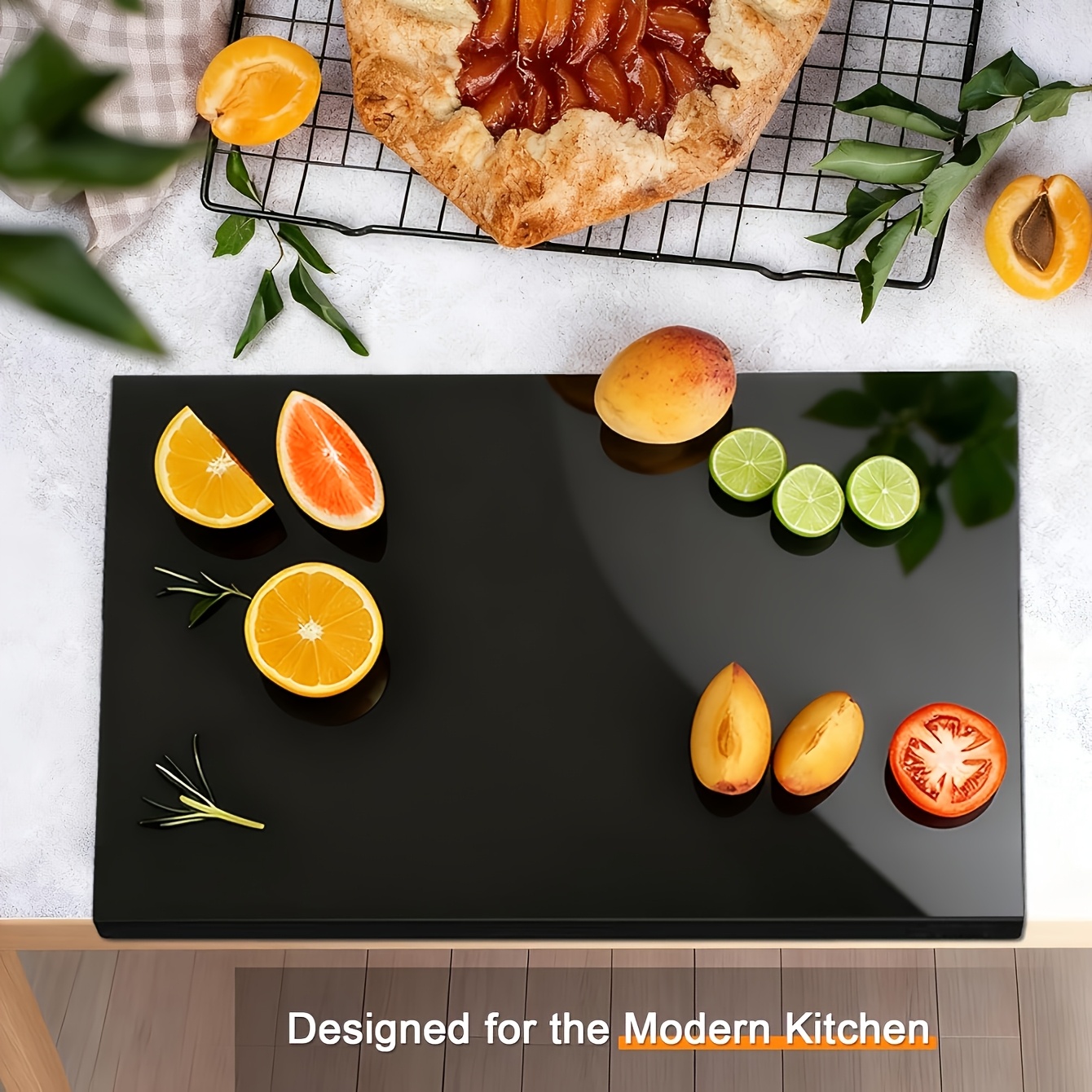 Large Non-slip Acrylic Cutting Board With L-shaped Non-slip Countertop Corners, Fruit And Meat Cutting Board, Easy To Clean, Suitable For Home, Kitchen, And Restaurant Use.