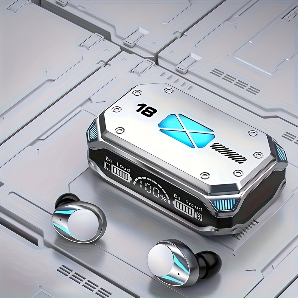 Écouteurs TWS sans fil avec écran numérique - connexion rapide et précise - appels stéréo haute définition - contrôle du volume tactile - longue autonomie de batterie - faible latence pour le gaming - nouveau design intra-auriculaire - faible latence pour le gaming - peut être utilisé comme cadeau