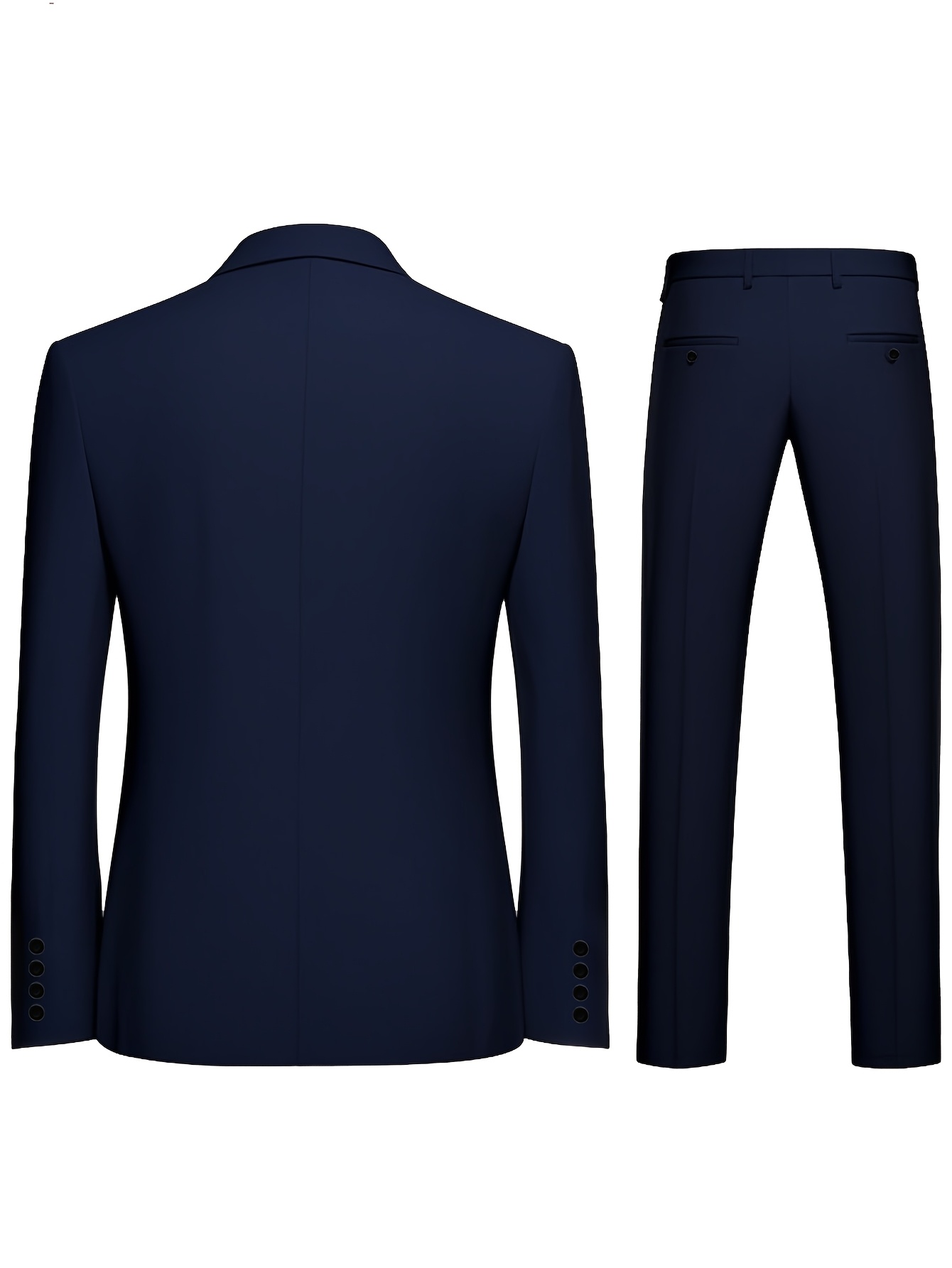 a luxurious classic mens solid color suit set featuring a lapel jacket and trousers regular fit long sleeves and a traditional silhouette   weddings and business meetings made from high quality fabric for   and stylish desig details 2