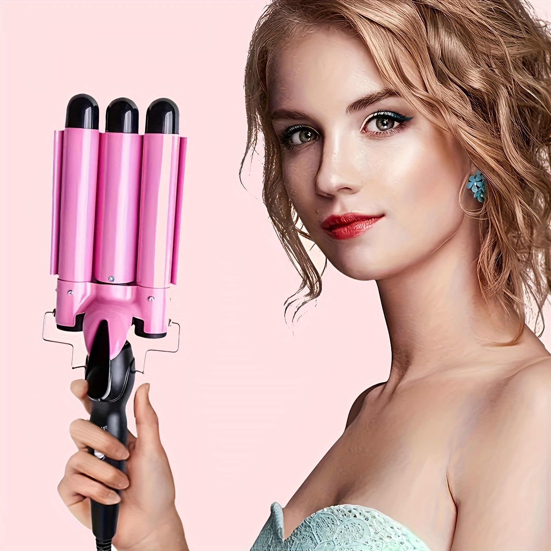 

Morfone 22mm Triple-barrel Hair Curler - Shampooer With Adjustable Temperature, Easy Instant For All Hair Types - Perfect Christmas Gift For Her