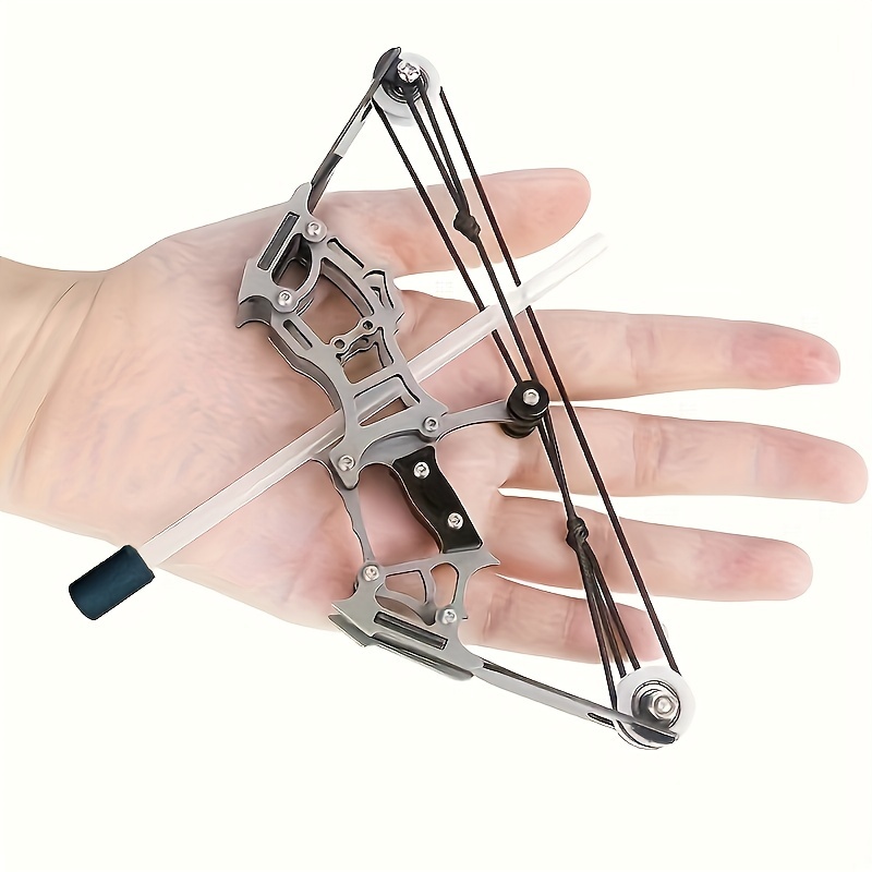 

1pc Mini Compound Bow And Arrow Set For Target Catching, Game Pocket Bow, Survival Bow, Arrow Gift