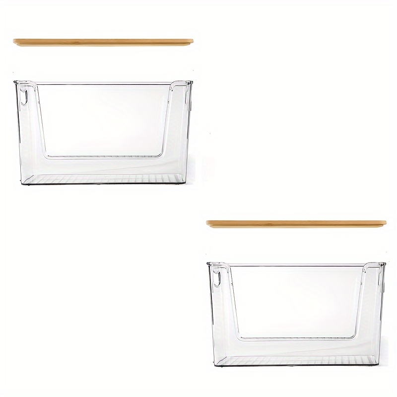 A Set Of 1/2 Storage Boxes For The Pantry, Designed For Stacking And Storing Onions, Potatoes, Fruits, Produce, Vegetables, And Other Kitchen Items