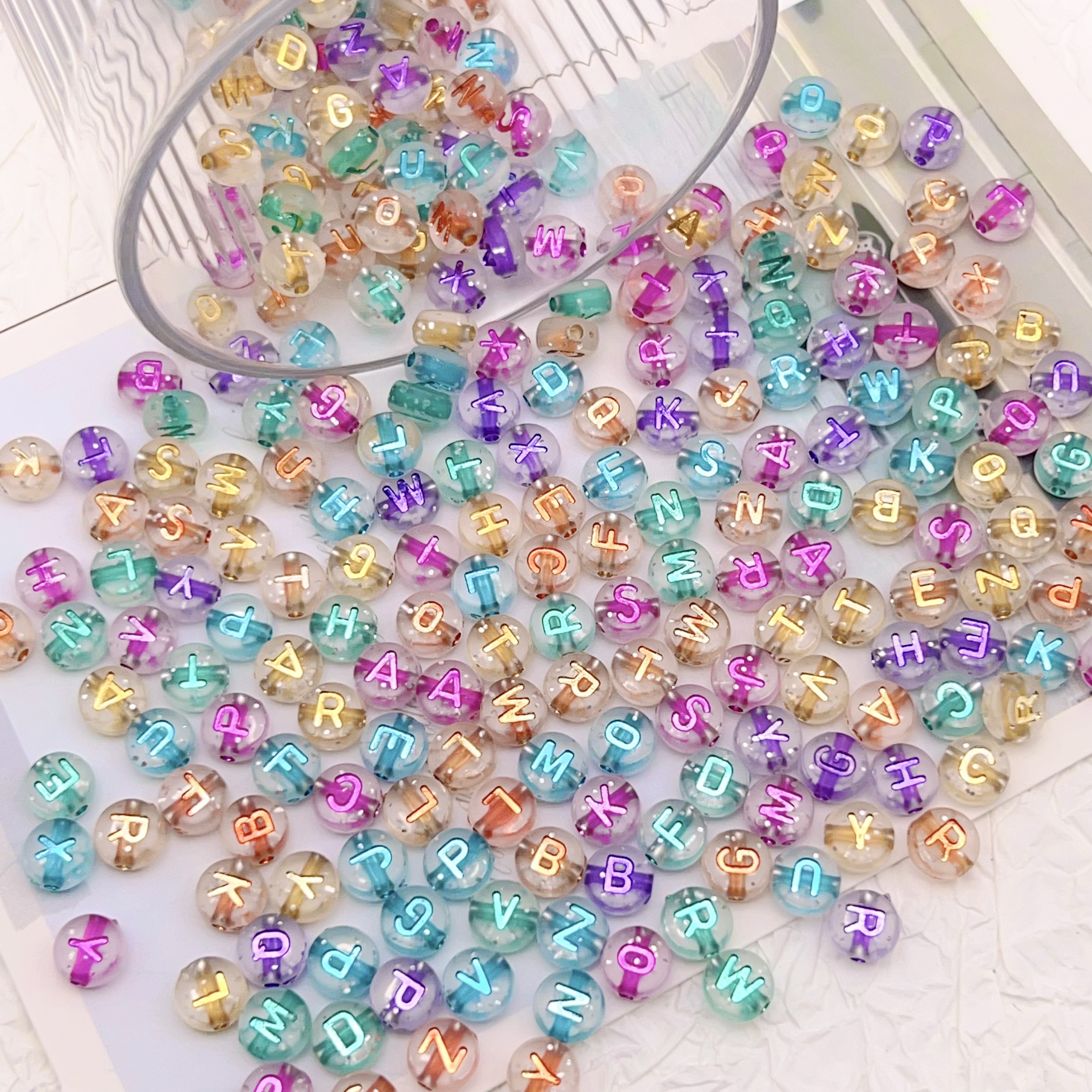 

200pcs - Round For Diy Necklaces, Bracelets & Keychains