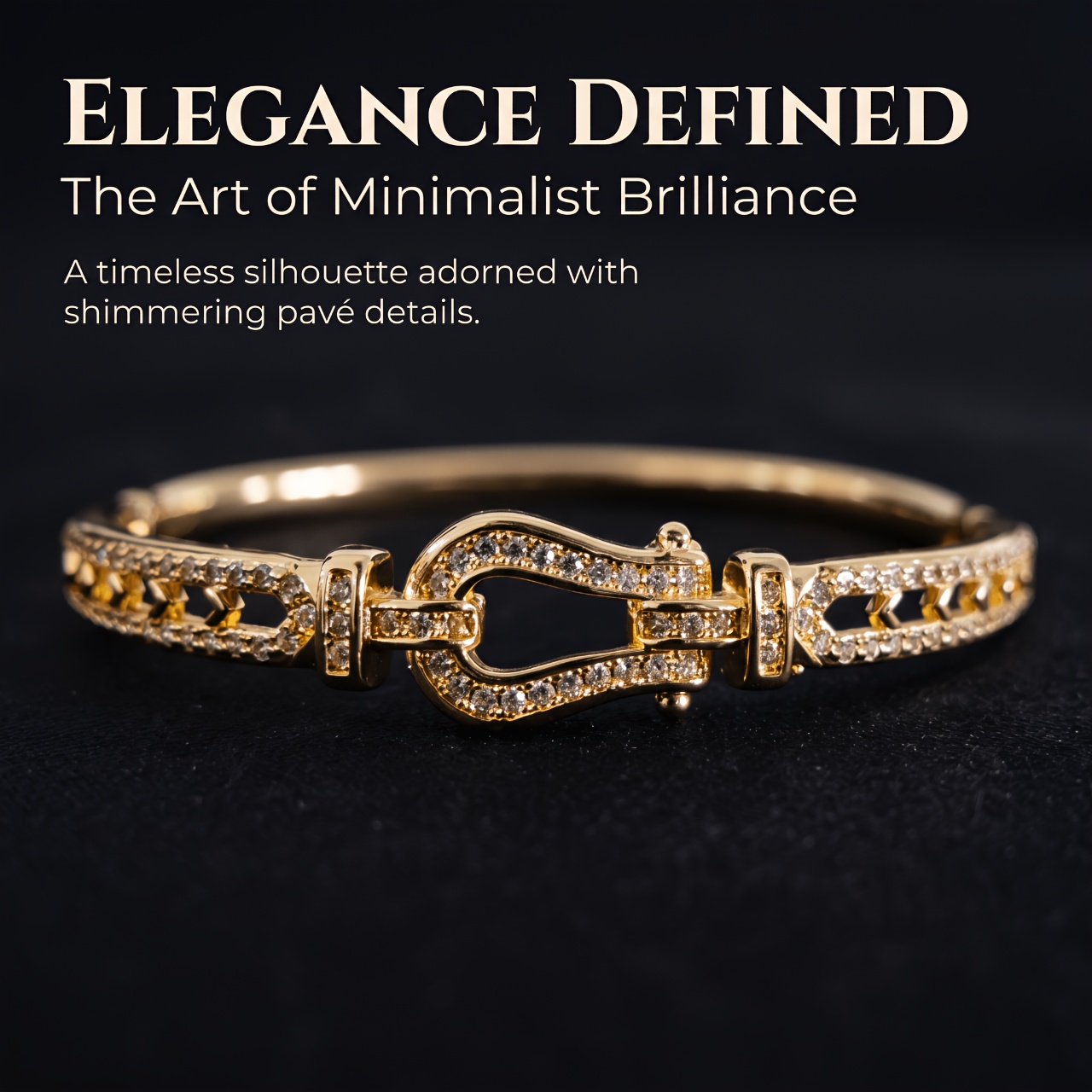 TEMU Nouveau bracelet doré à boucle en fer à cheval avec fermoir à verrou, de synthétique de dense, haut de gamme et prestigieux, bijou polyvalent