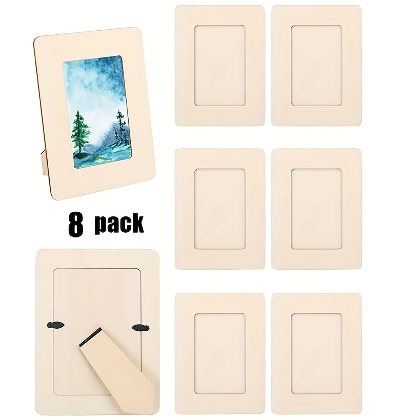 E-shop 8er-Set 5-Zoll Holz-Fotorahmen zum Selbermachen