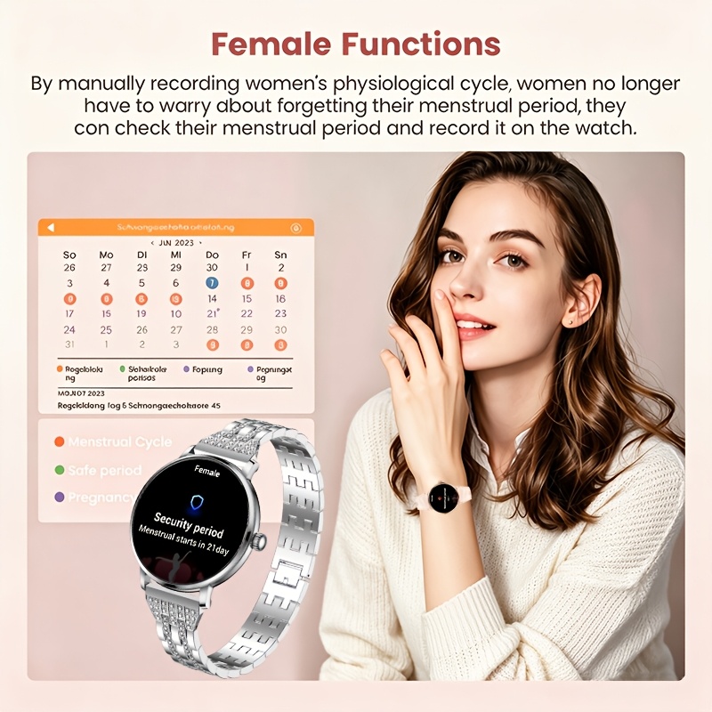 Women's Ultra-thin Smartwatch with Wireless Calling, Elegant Design