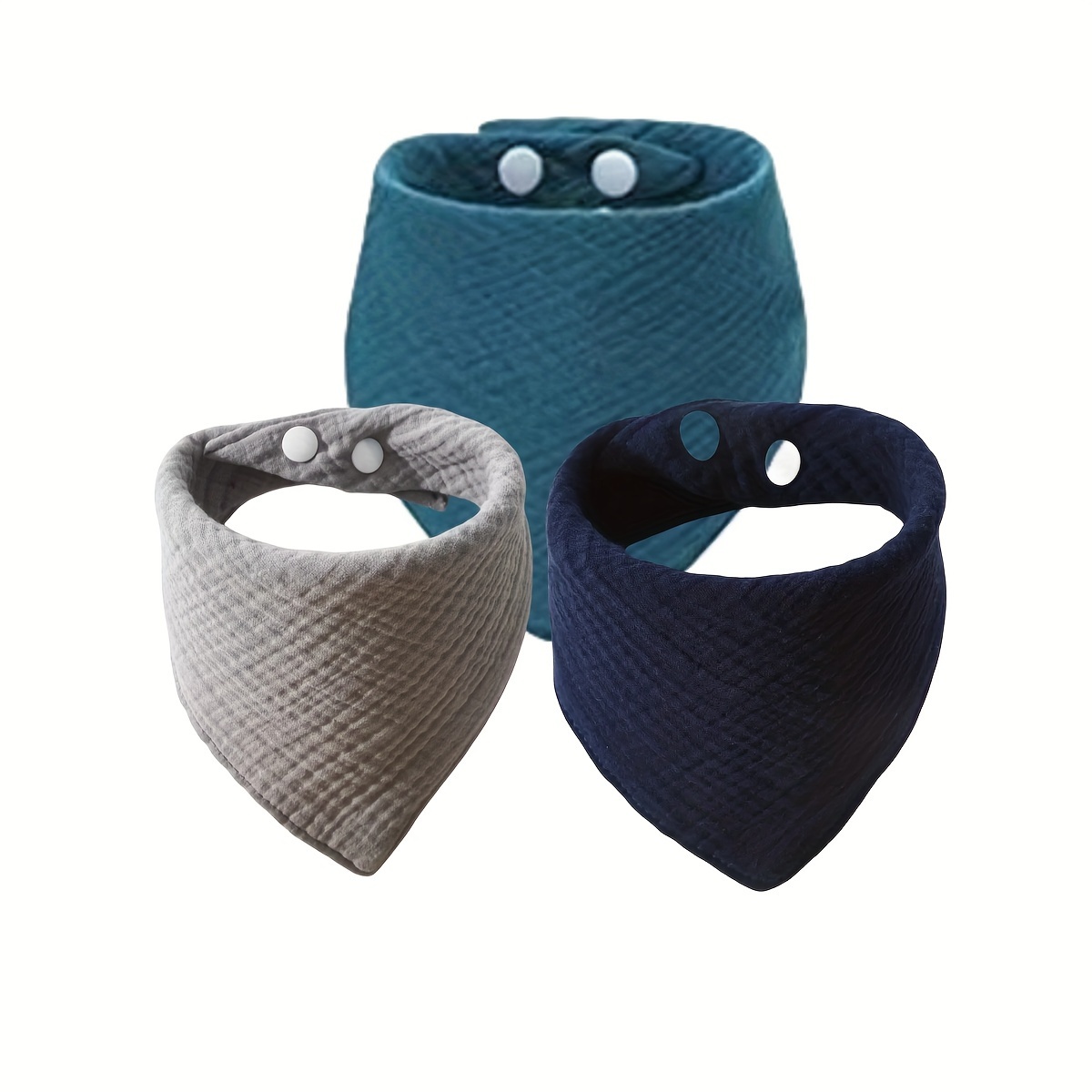 Image of 3pcs Of Triangular Bibs For Newborns, Gauze Drool Cloths, Universal For Feeding And Burping For Boys And Girls