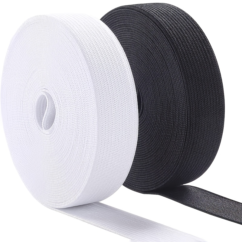 TEMU 2 Rolls Of Sewing Elastic Band, 1 Inch/ Cm, 3/4 Inch/1.98 Cm Wide, Thickened High-elastic Knit Fabric, Sewing Waistband, 10 Meters (5 Meters