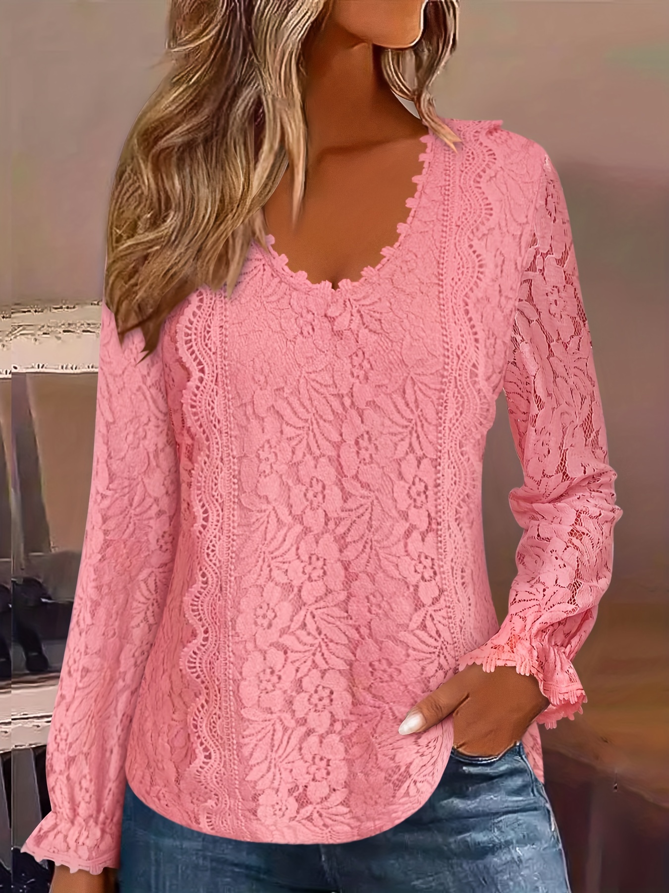 Casual Elegant Contrast V Neck Long Sleeve Three Pieces(4 Colors)