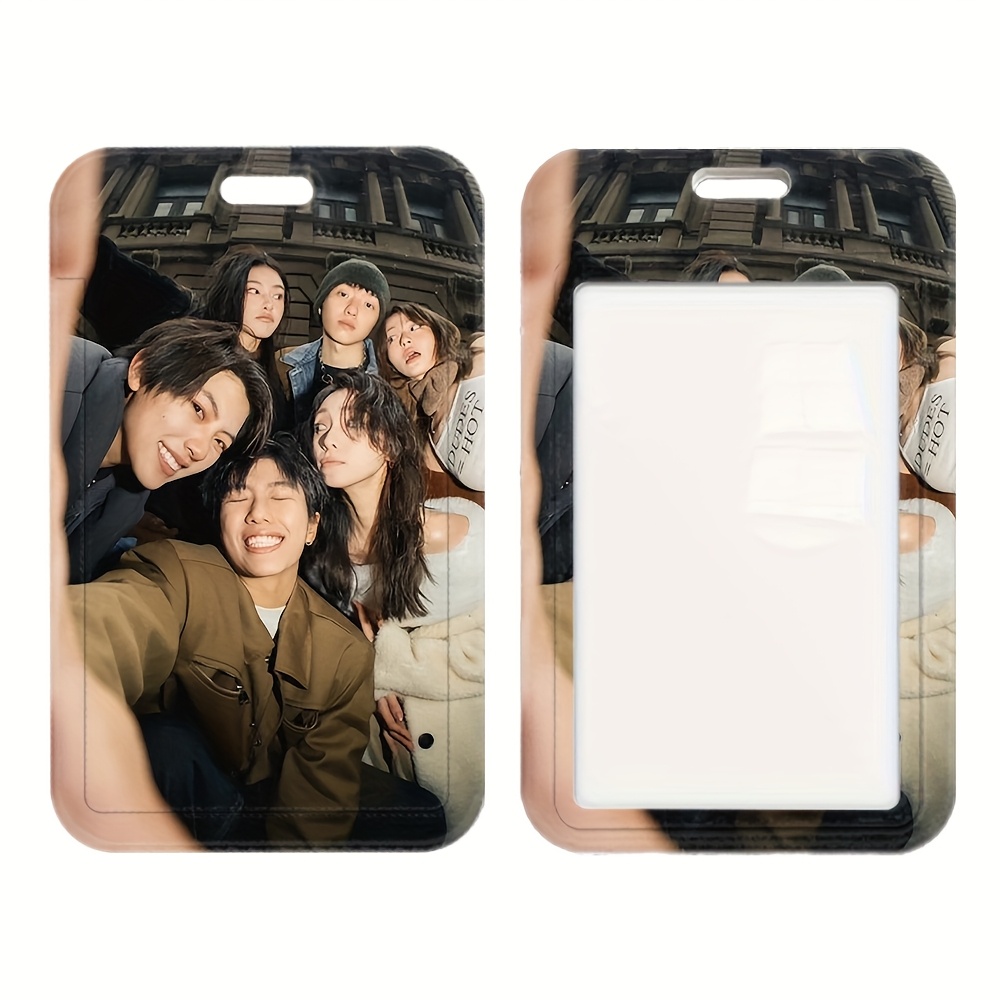 TEMU 2d Custom Holder - Double-sided Personalized Design, Durable Plastic Material With Sliding Cover Design, Lightweight And Easy Card Sleeve For