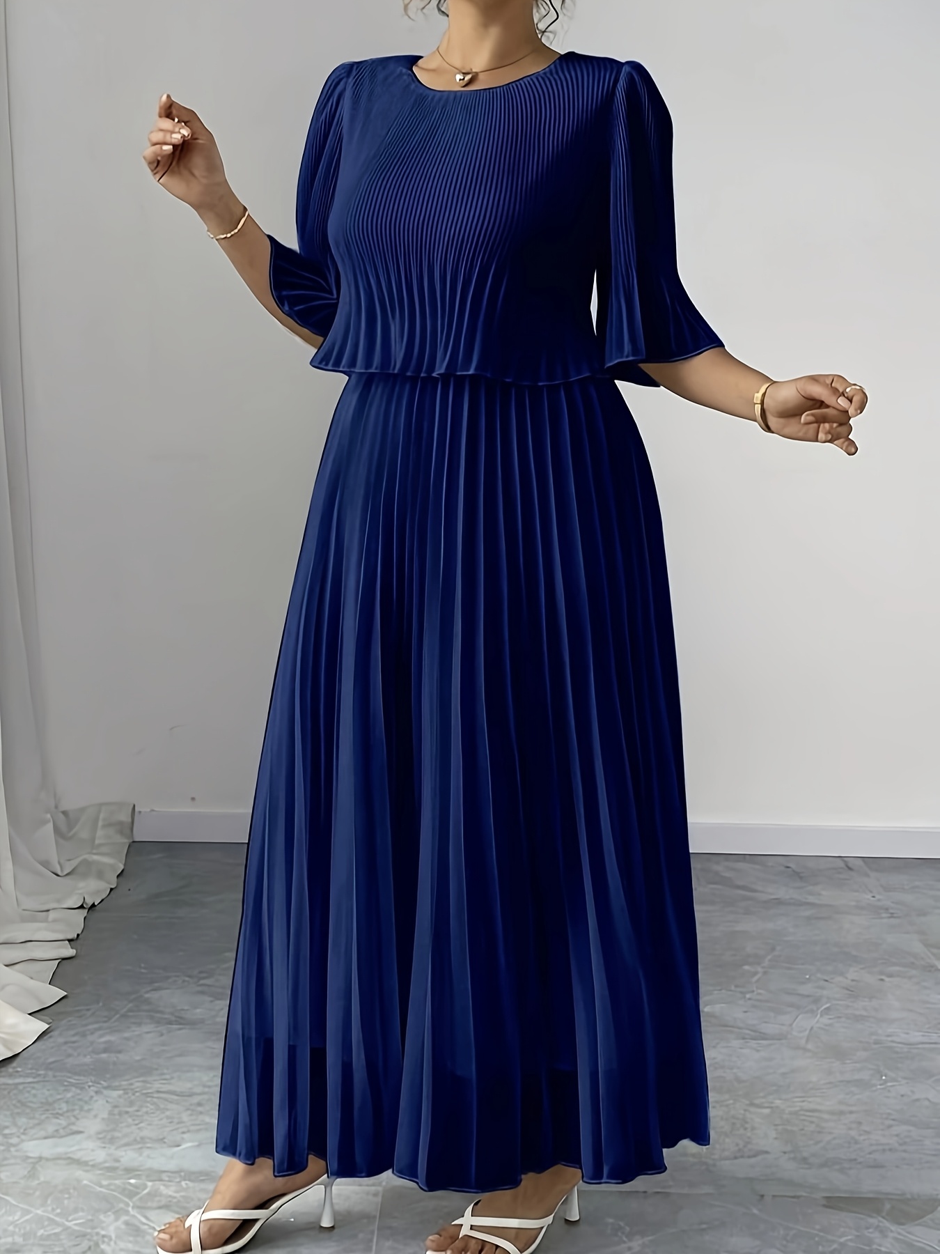 formal dress with a cape Ever-Pretty Elegant V-Neck Mesh Batwing Sleeve Formal Dress main image 1