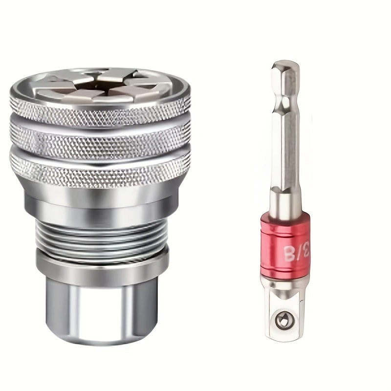 TEMU 1pc Universal Adjustable Socket Wrench For Standard Metric 10-19mm, 3/8"-3/4" Ratchet Wrenches, Adjustable Drive Socket Wrench Socket For 3/8"