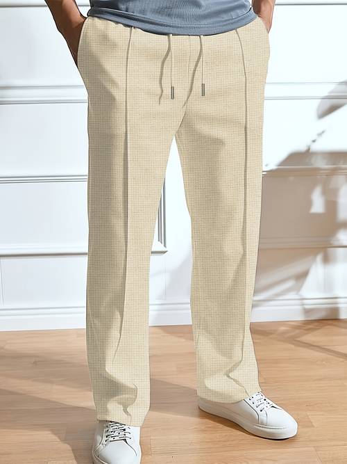 new summer mens straight leg casual outdoor breathable comfortable knit pants