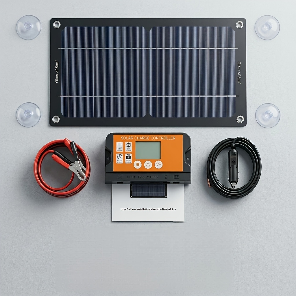 Solar Charger Solar Power Bank Usb Solar Panel Portable Outdoor Phone Charger With Current Controller For Camping, Hiking, Rv & Emergency Use