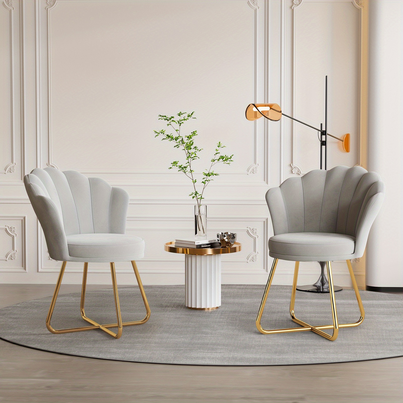 Upholstered Dining Room Chair with Backrest and Armrests