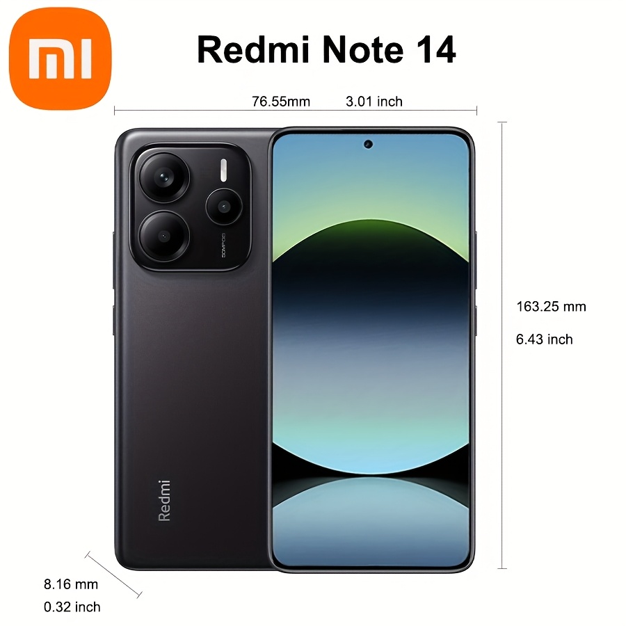 Xiaomi Redmi Note 14 6GB 128GB 4G Smartphone Desbloqueado Cámara AI MediaTek Helio G99-Ultra 33W 120Hz AMOLED 108MP 5500mAh, con IA, , Verde, Azul