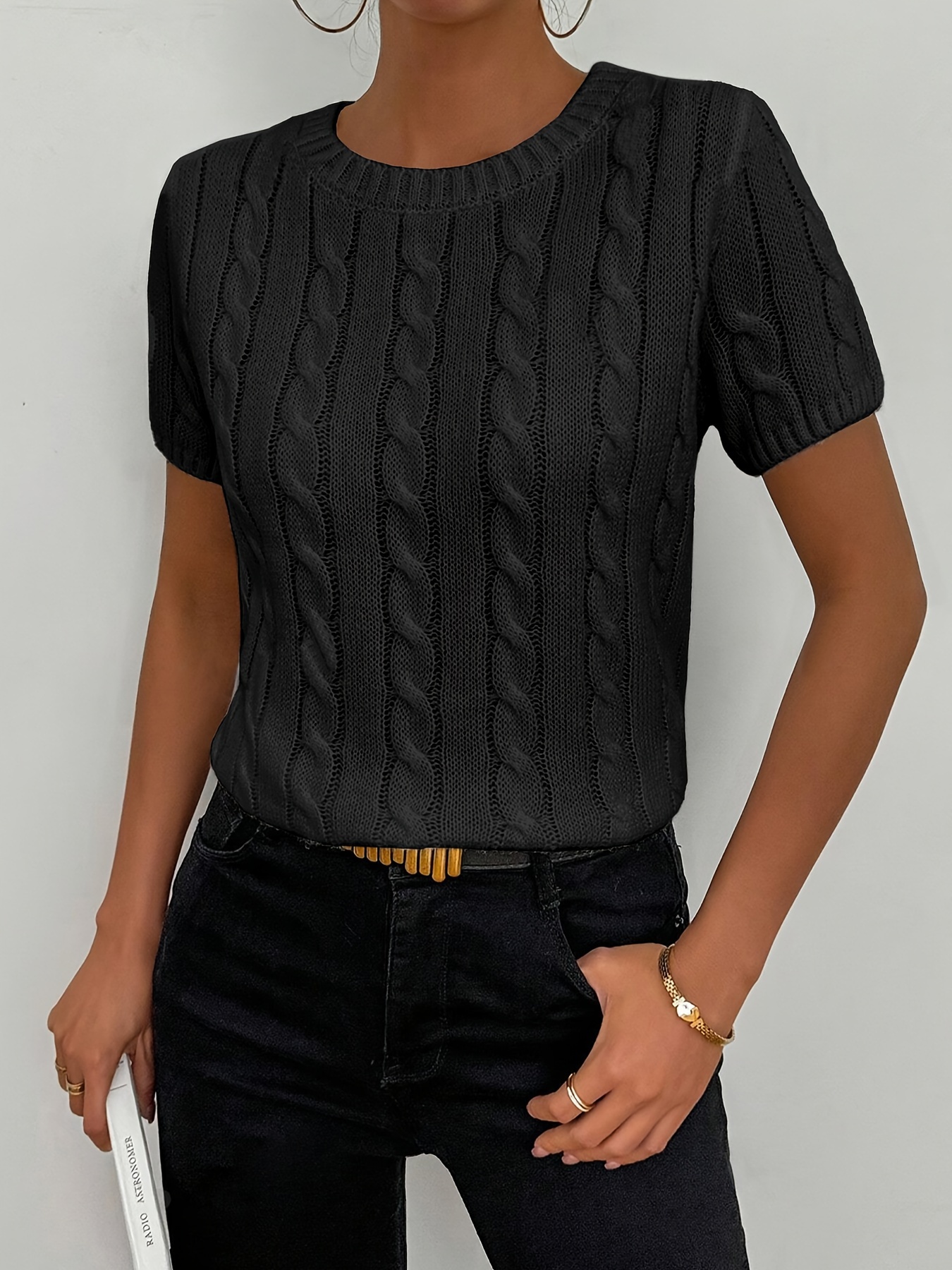 新品未使用CLANE SHORT CABLE TURTLE KNIT TOPS CLANE（クラネ）の「TINY CABLE KNIT TOPS（ニット/セーター