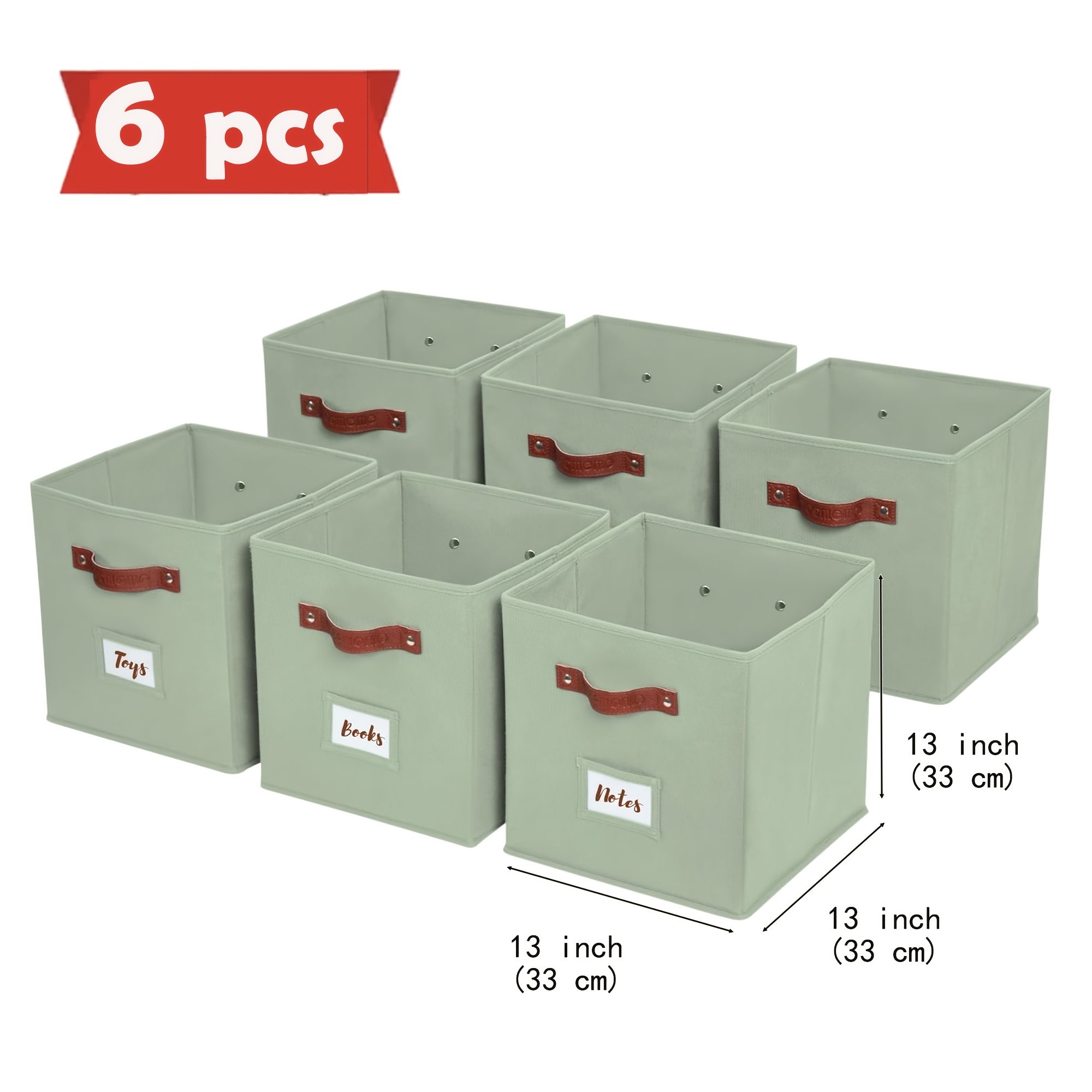 TEMU Boîte de rangement pliable avec étiquette, organisateurs d'étagères, pliable, pour vêtements