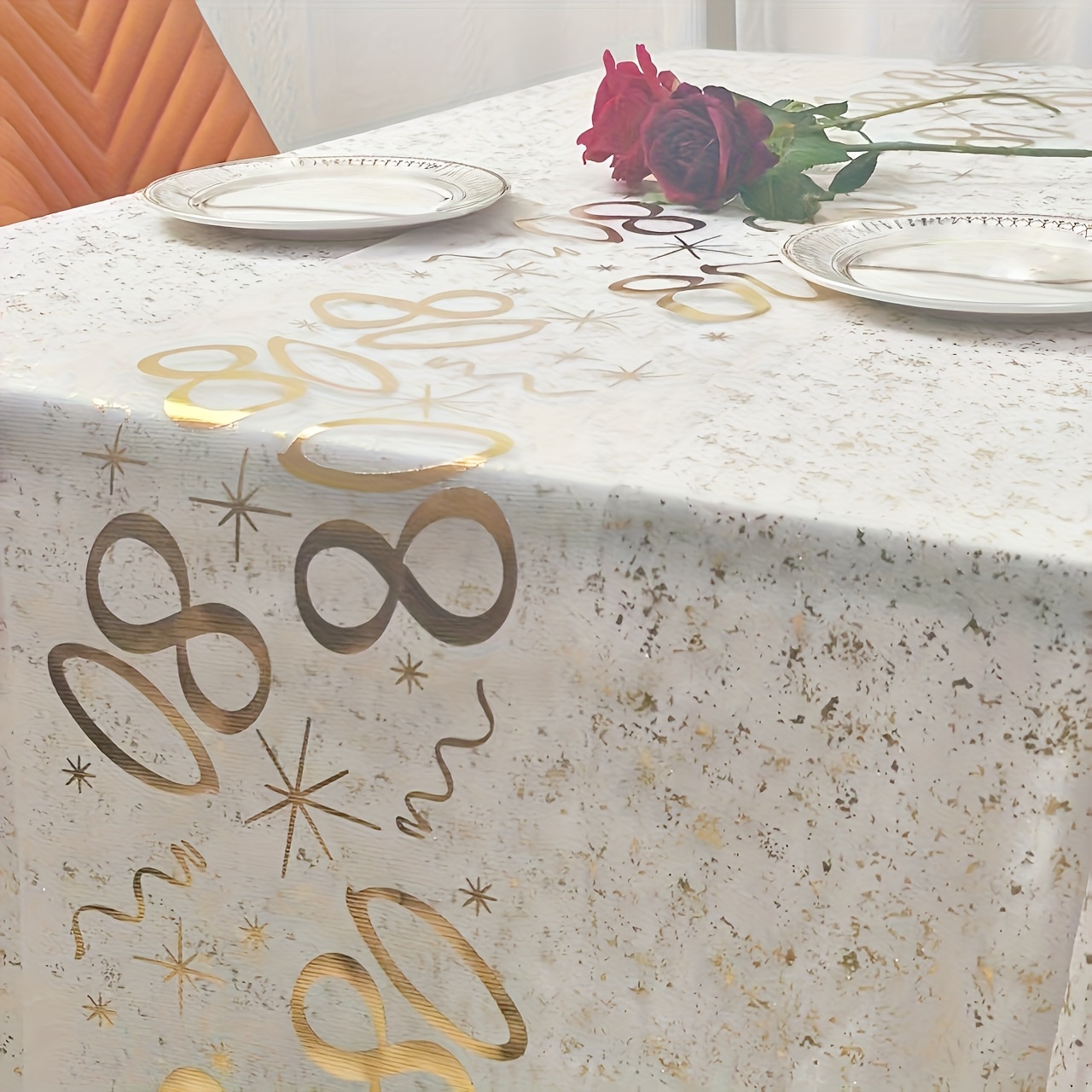 Image of 1pc Of 80th Birthday Reinforced Table Flag, Durable And Not Easily Deformed, Suitable For Decorating Tables For Grandparents' Day, Birthdays, Anniversaries, And More