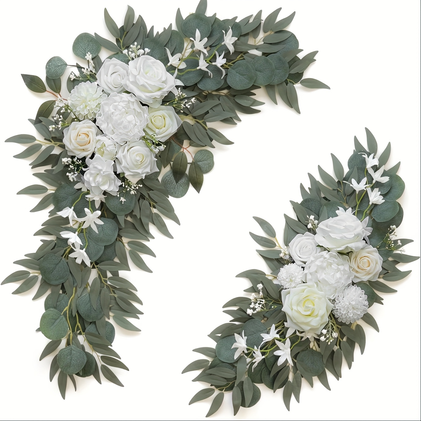 Artificial Flowers Set Of 2 For Wedding Welcome Signs Floral Decorations, Wedding Arch Flowers For Wedding Ceremony