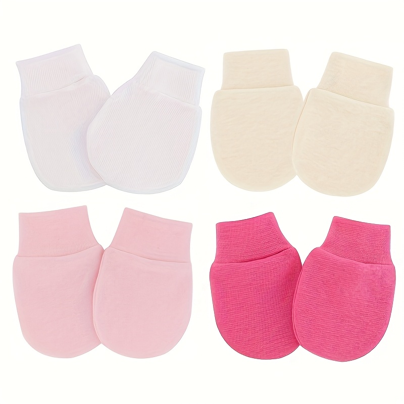 4 Pairs Of Newborn Baby Gloves, Baby Walking Gloves, Free Gloves For Infants Aged 0-6 Months, Male And Female