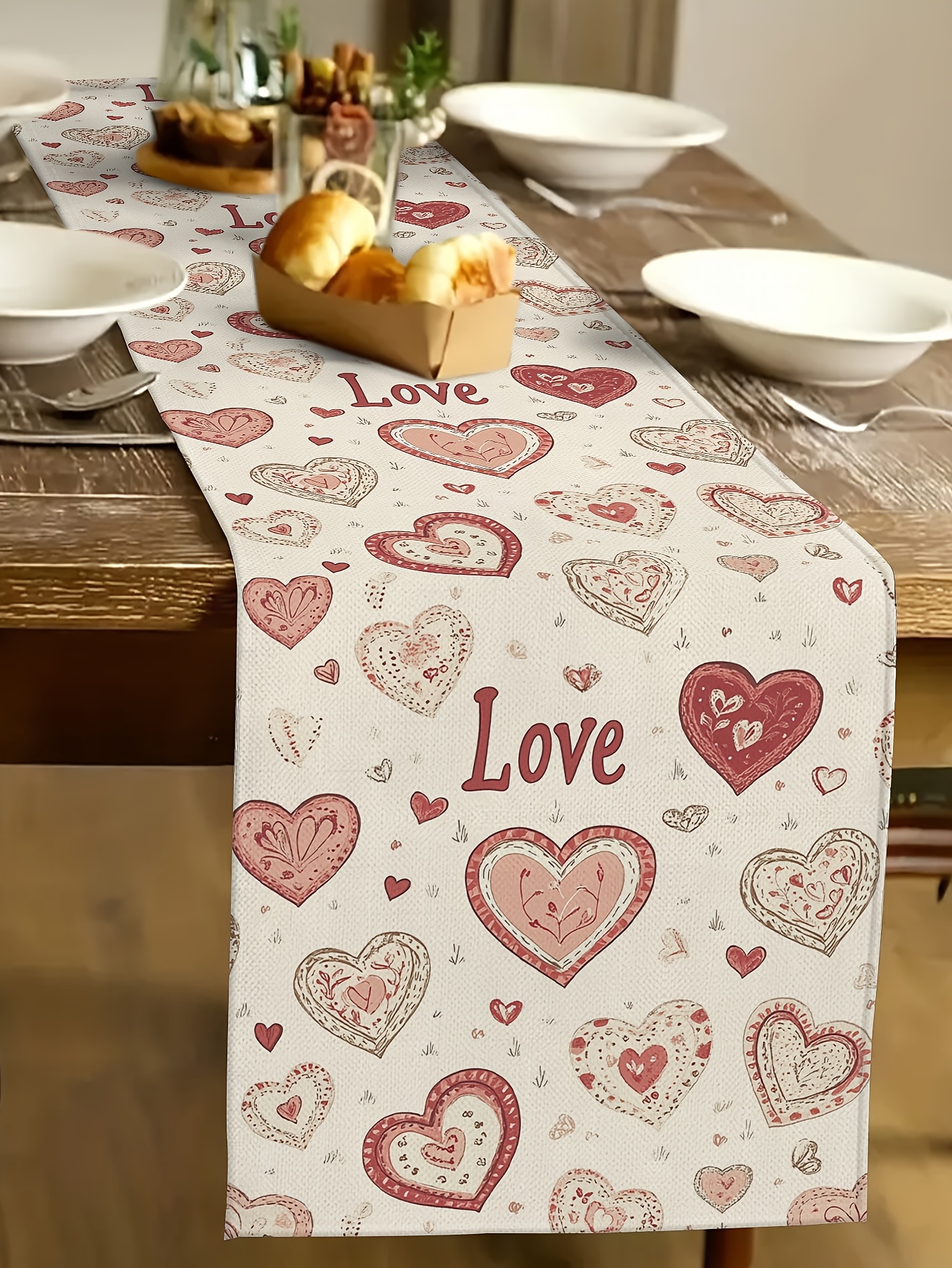 1pc mesa san valentín 100% poliéster rectangular - Temu Guatemala, image size:800x1066