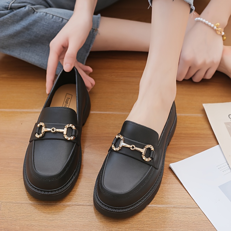 womens elegant penny loafers metallic accents Temu Australia