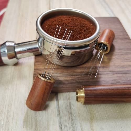stainless steel coffee powder tamper espresso powder stirrer distributor leveler wdt tools cafe stirring barista accessories