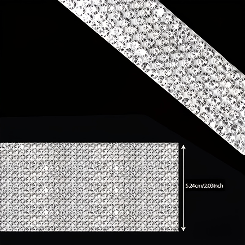 Diy Rhinestone Self-adhesive Drill Strip Apparel Accessory Decorative Tape With Hot Melt Adhesive - High-density Artificial Self-adhesive Drill Strip Tape