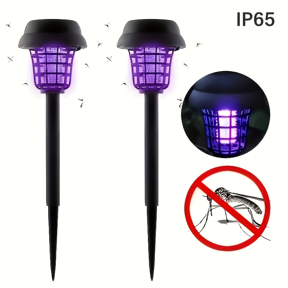 2pcs mosquito repellent smart light insect repellent commercial solar aisle light outdoor mosquito killer lamp   2 in 1 led mosquito repellent lamp solar mosquito killer lamp suitable for   gardens lawns courtyards  