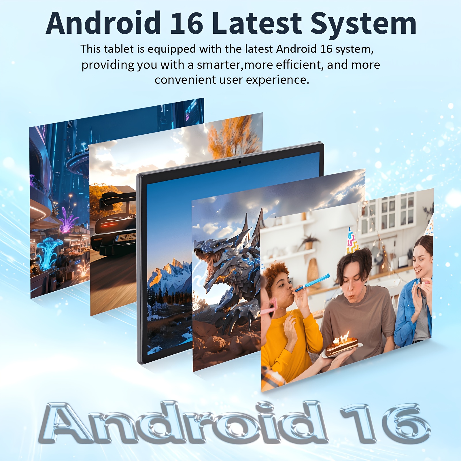 Android 16, Tablet Computer 20GB (4GB+16GB) RAM + 64GB ROM, 10.1 Inches, Android Tablet 2-in-1 Tablet Computer (Optional Accessories: Keyboard, Mouse, Case, Stylus), Dual Cameras, WiFi, Wireless, Suitable for Work Use, Can Be Used as a Gift.