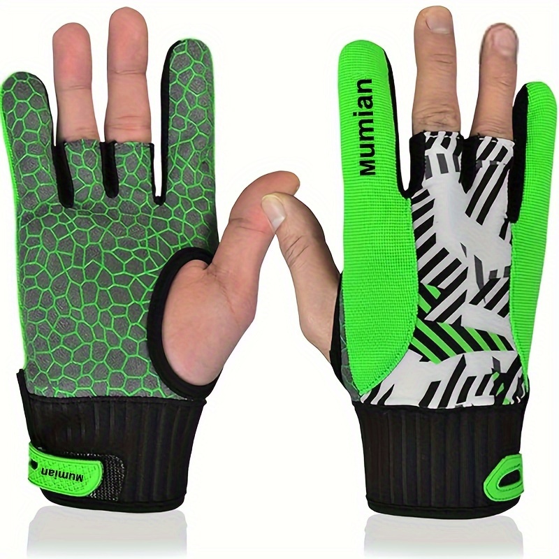 

Mumian Professional Bowling Gloves - , With Adjustable Closure, Breathable Lycra Fabric - /black