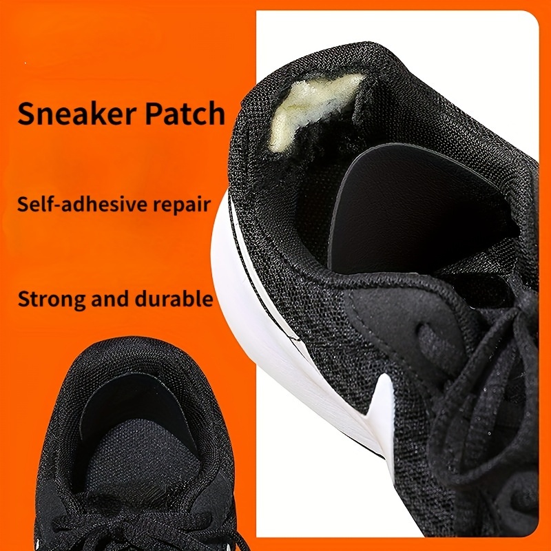 

6-pack Self-adhesive Sneaker Patches, Durable Polyester, , Solid Color, For Shoe Heel Lining Repair, Invisible Patch For Sports Shoes