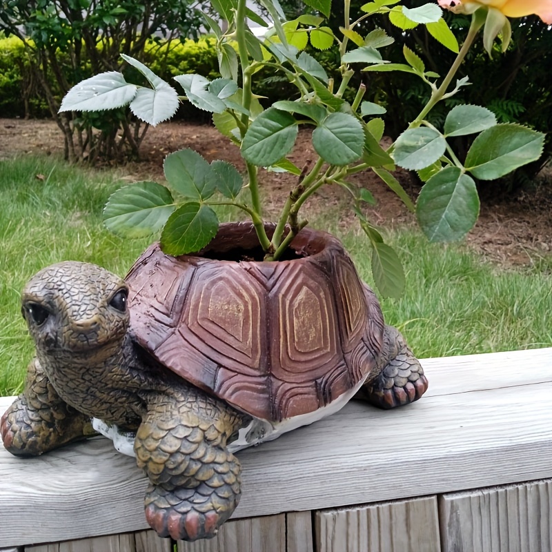 turtle resin planter pot adorable garden turtle - Temu Hungary