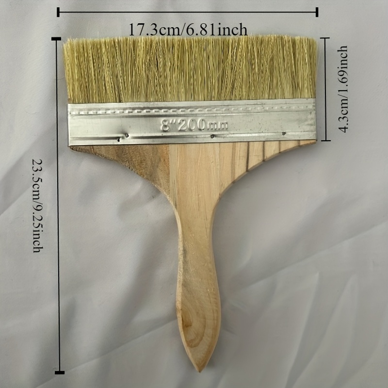 Image of Professional Flat Paint Brush - Bristles For Latex, Oil-based Paints & Stains - Ergonomic Rat Tail Handle - Ideal For Home Decor, Indoor & Outdoor Use