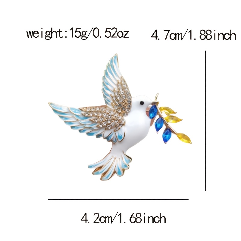 TEMU Pendentif en alliage émaillé et ; Broche en cristal d'huile tombant ; Épinglette de haute qualité ; Nouvel accessoire de broche transfrontalière