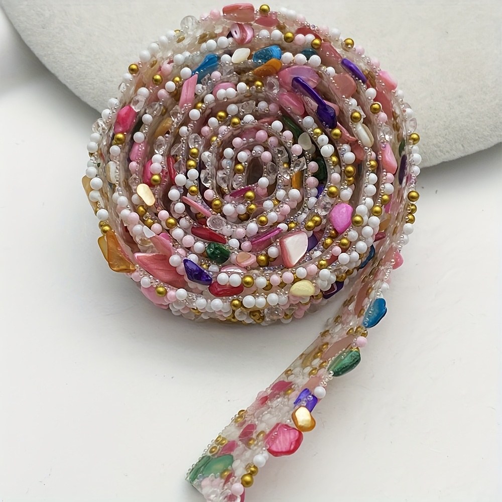 One-Yard Rhinestone Hand-Sewn DIY Self-Adhesive Strip for Clothing & Accessories