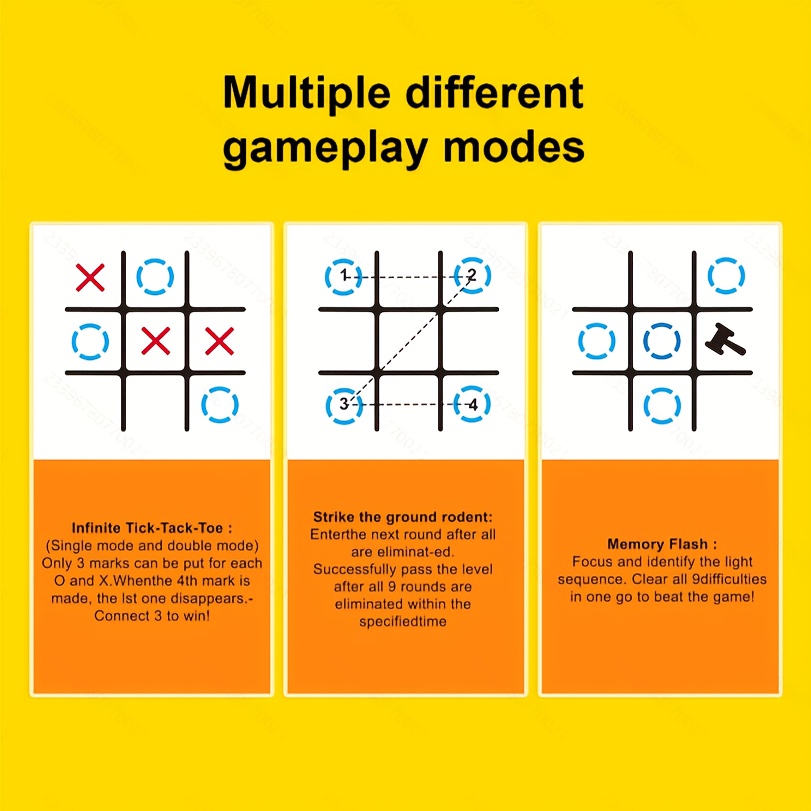 kids educational game machine tic tac toe portable outdoor interactive toy creative challenge fun educational tool for enhancing thinking and strategy planning skills Product details 7
