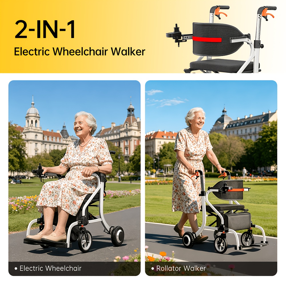has a long range of 20 miles an intelligent electric wheelchair for adults intelligent controller lightweight   folding and     put   high power 500w motor strong climbing force anti   Product details 5
