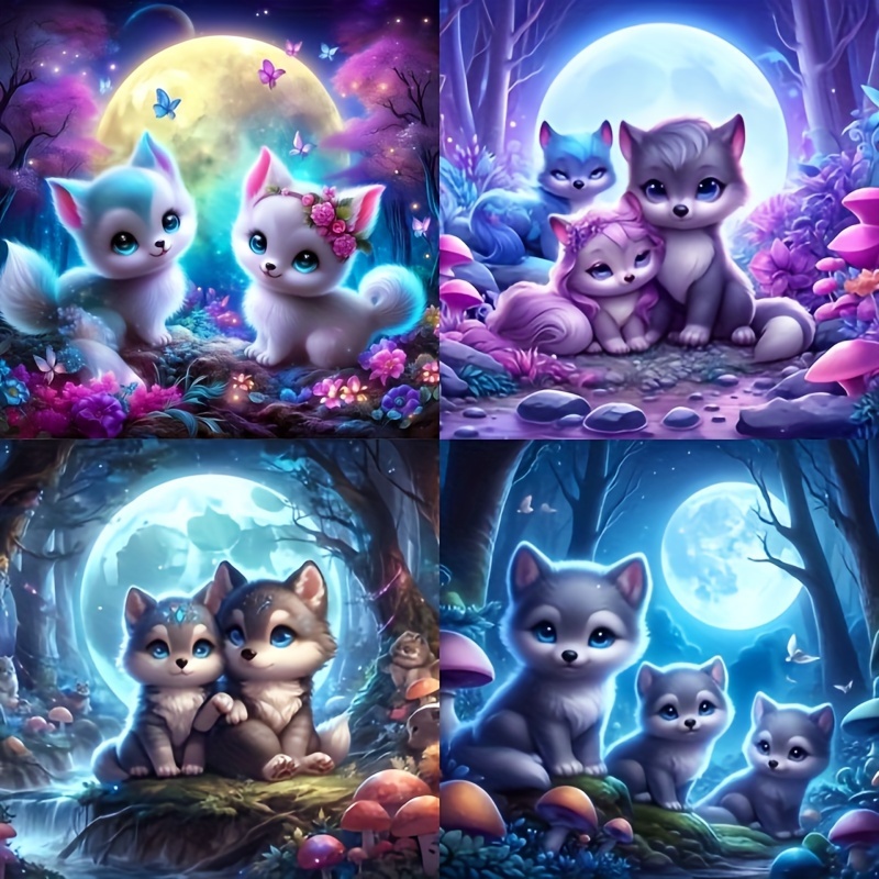 

4pcs 5d Diy Diamond Art Painting Kit, Full Diamond Art Painting With Diamond Art, Digital Kit For Wall Decoration Embroidery Rhinestone