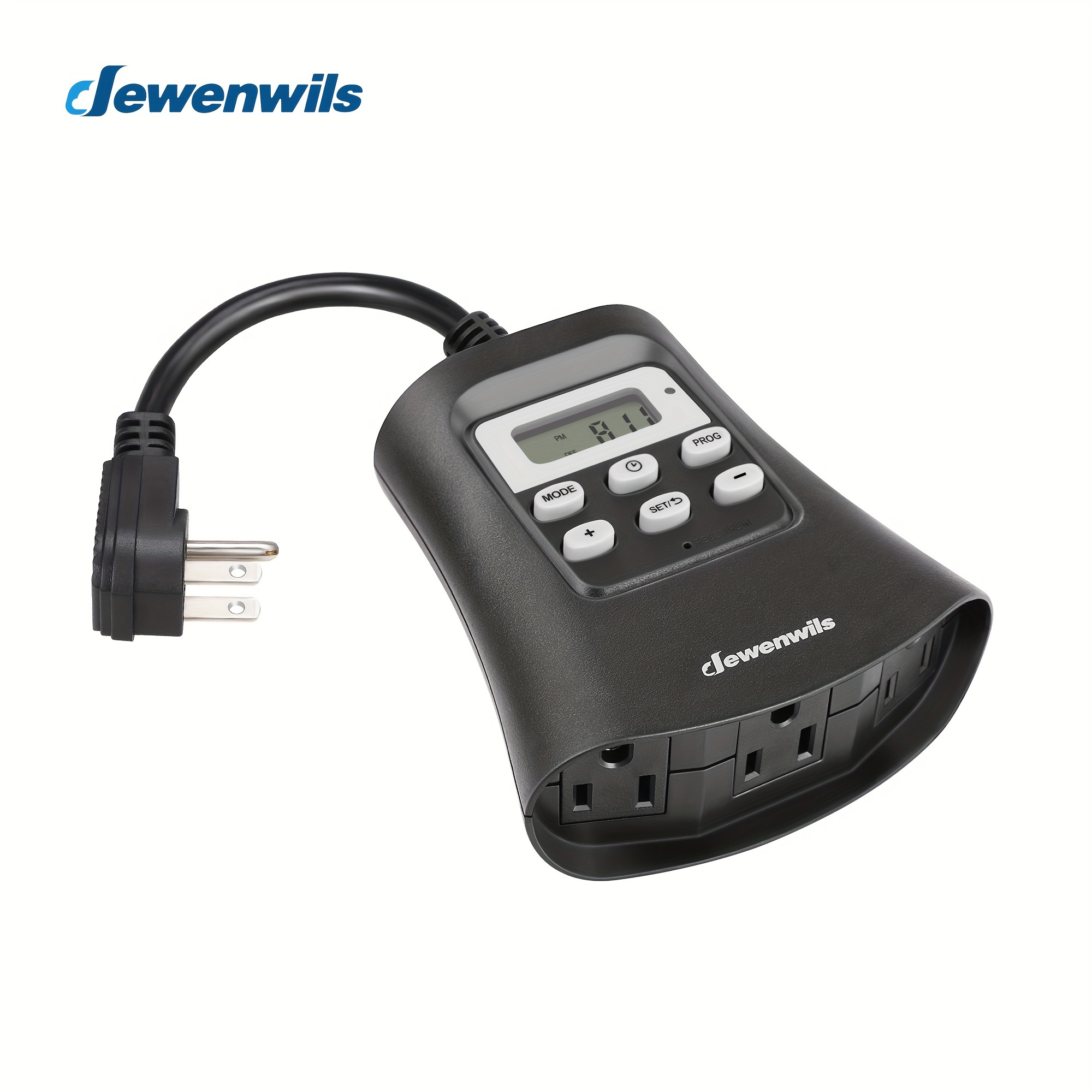 

Dewenwils Outdoor Timer, 7-day Programmable Plug In Timer With 3 Outlets