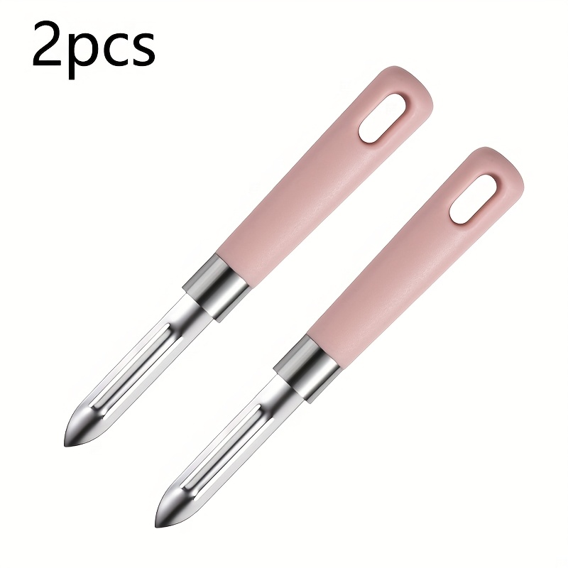 TEMU 2pcs Stainless Steel Vegetable And Fruit Peeler, Melon Grater, Multifunctional Food Slicer, Peeler, Potato Peeler, Suitable For Vegetables,