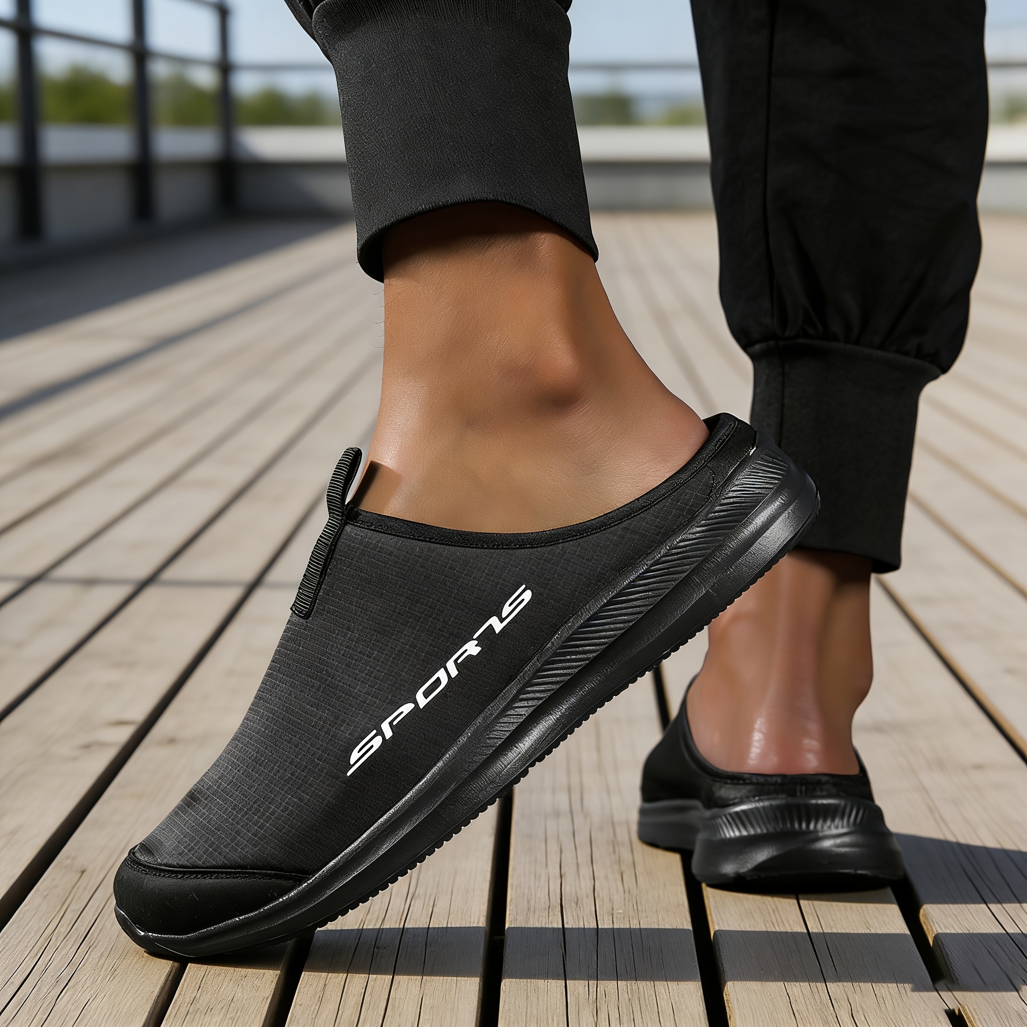 mens open back shoes sold on Temu United States