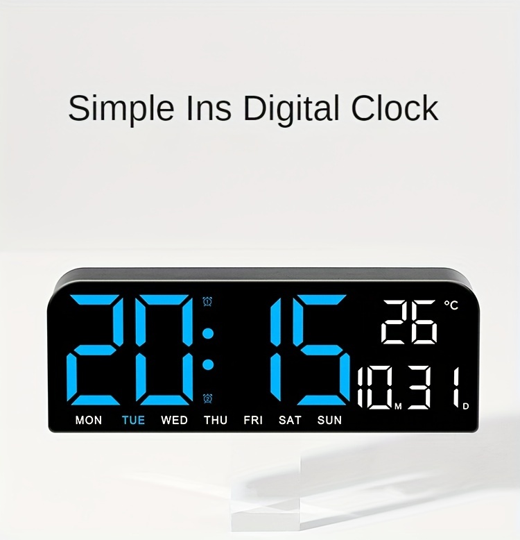 Orologio Da Tavolo Digitale 12/24h Sveglia, Ampio Display Calendario Data  Temperatura Umidità Previsioni Meteo Orologio Tavolo Con Retroilluminazione  Attivata Dal Suono Orologio Da Comodino Per Ufficio Camera Da Letto  Tavolino Anziani