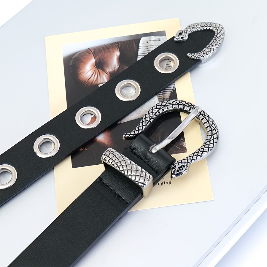 Retro Carved Needle Buckle Belt for Men
