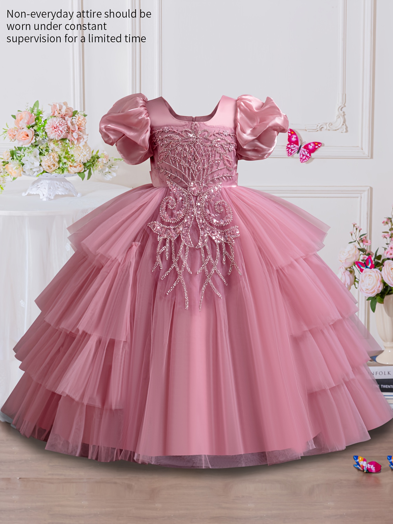chinese dress ladies Lavender Tulle Layers Princess Formal Dresses Birthday  jkprom